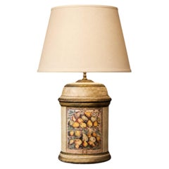 Vintage Hand-Painted Ceramic Fruit Still Life Table Lamp