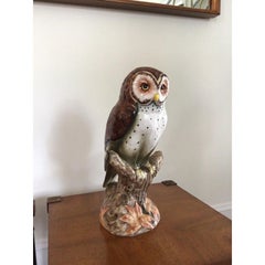 Vintage Hand-Painted Ceramic Owl Figurine