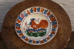 Vintage Hand-Painted Ceramic Rooster Dish, Hungary, 20th Century