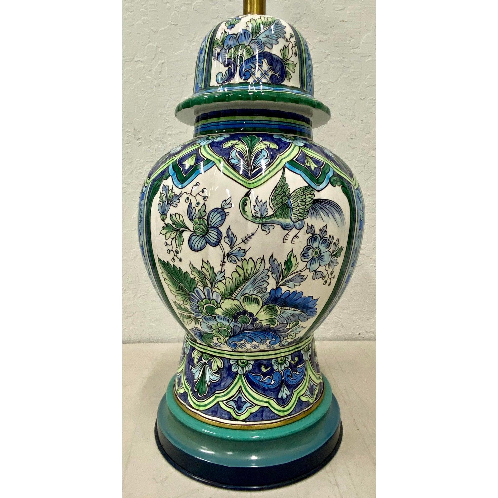 vintage hand painted table lamps