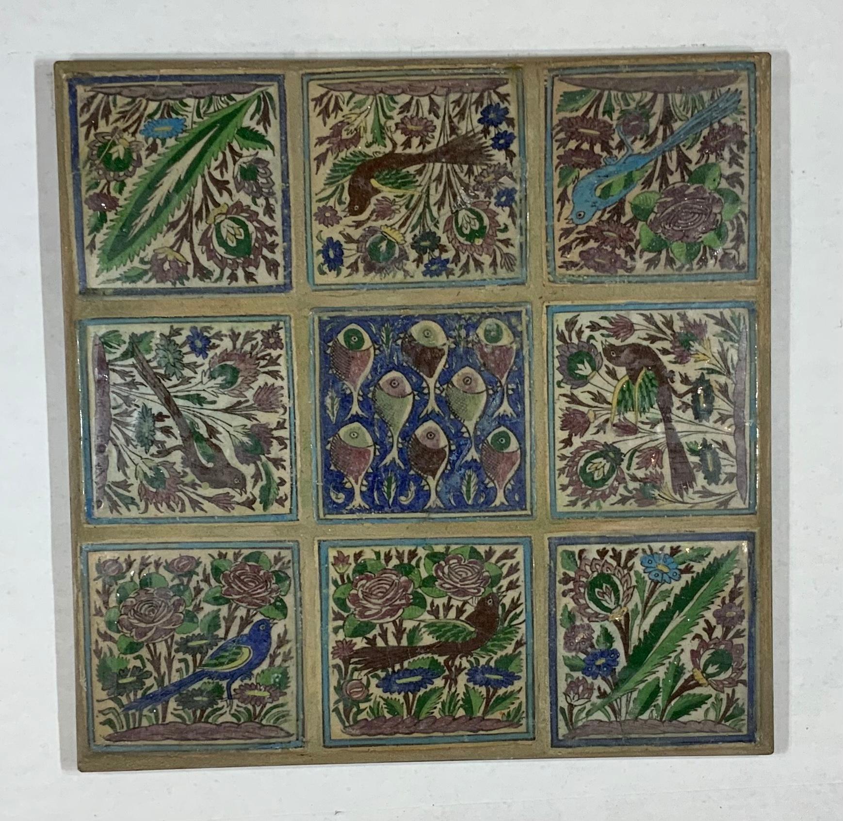 vintage hand painted tiles