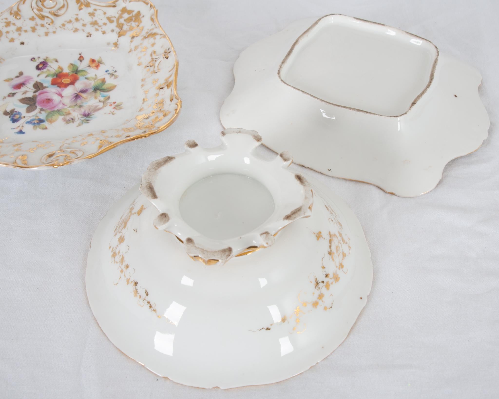 Porcelain Vintage Hand Painted China Tea Set For Sale