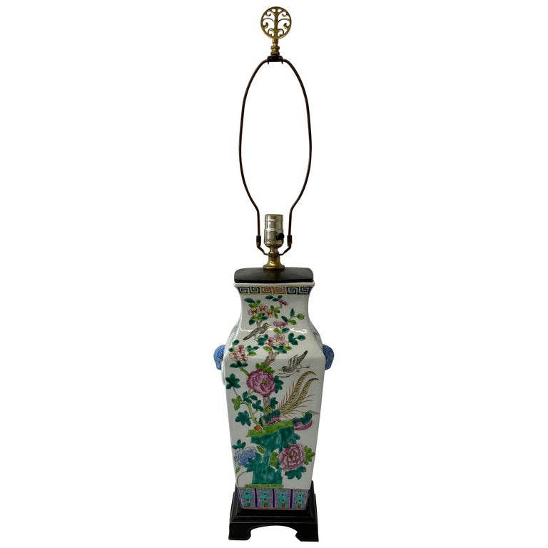 Antique store porcelain lamps