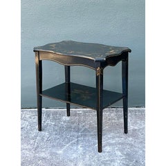 Vintage Hand Painted Chinoiserie Side Table
