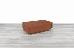 Vintage Hand Painted Craquelure Coffee Table, 3 Piece