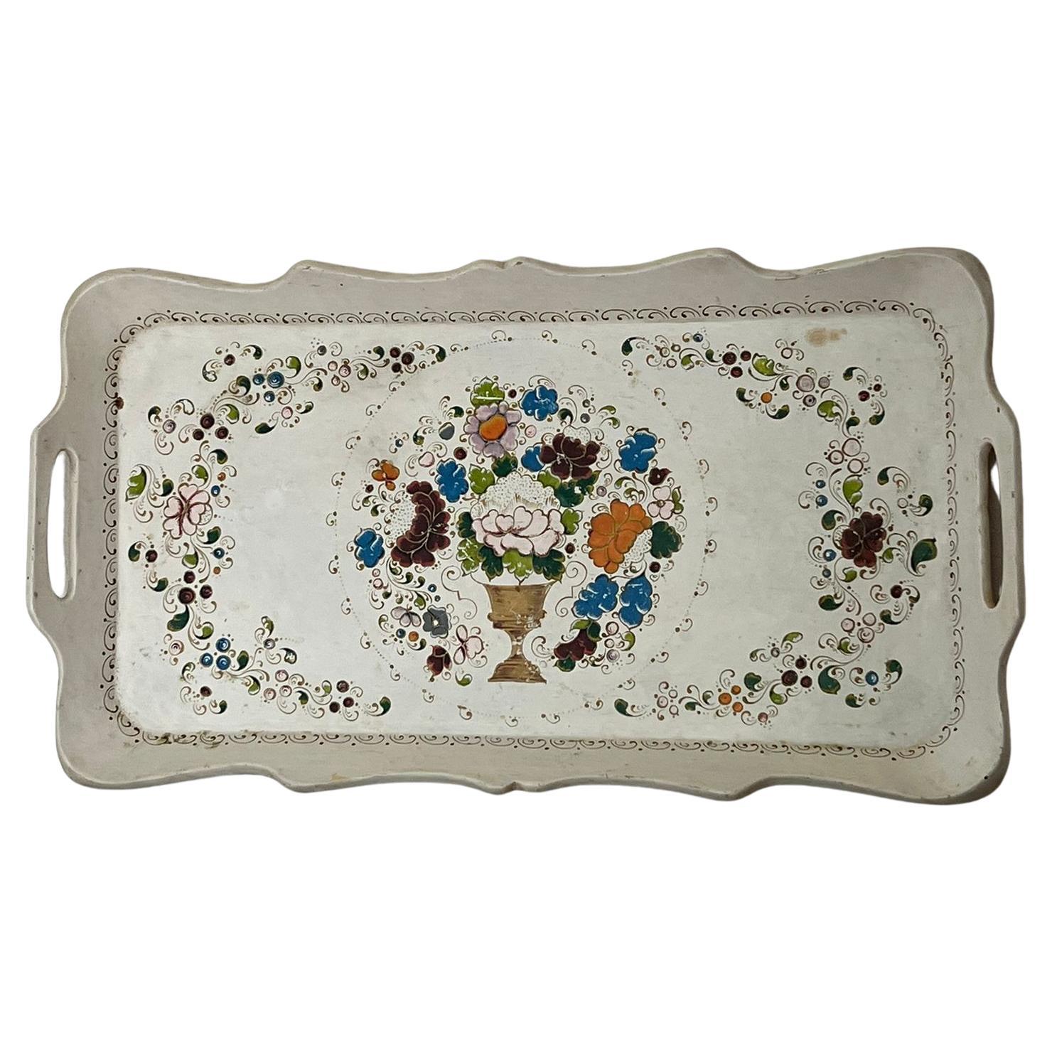Vintage Hand painted decorative Serving Tray.