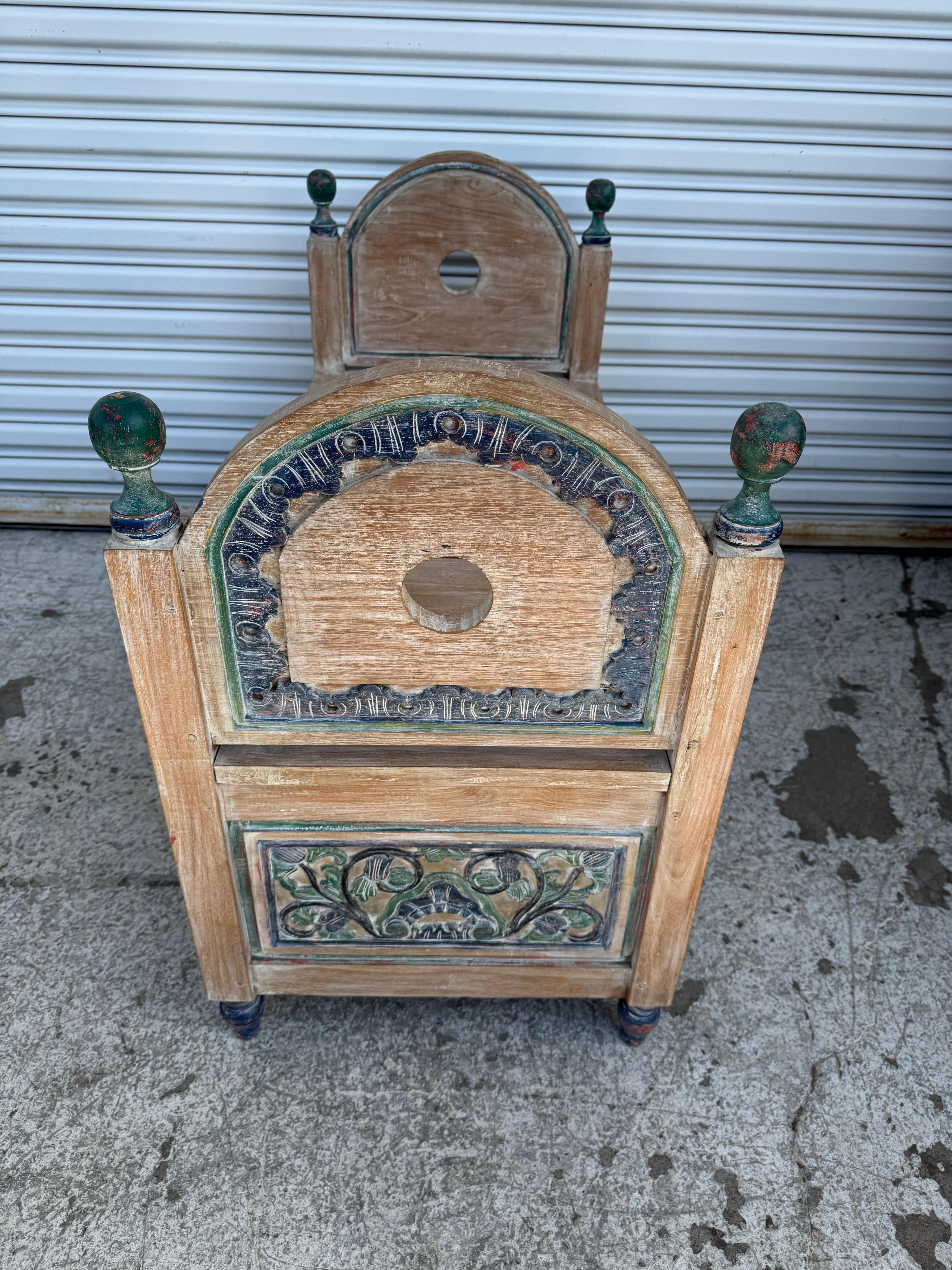 Italian Vintage Hand Painted Dowery Chest/Bench For Sale