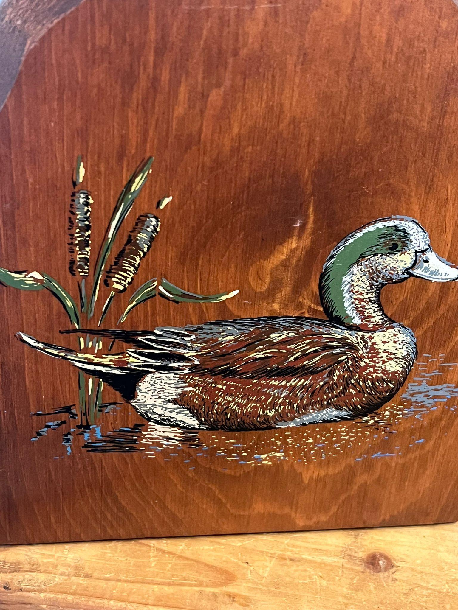 Sujetalibros vintage pintado a mano con motivos de patos en venta 1