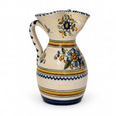 Vintage Hand-Painted Faience Pitcher from Talavera, Spain, 1970s