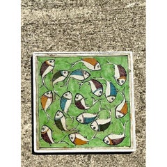 Vintage Hand Painted Fish Tile