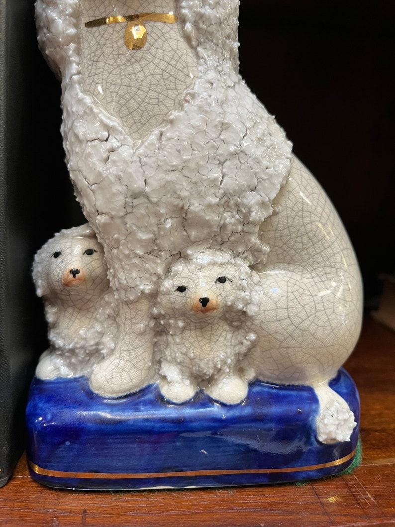 Vintage Hand Painted Fitz and Floyd Staffordshire Style Poodles Figurines 2