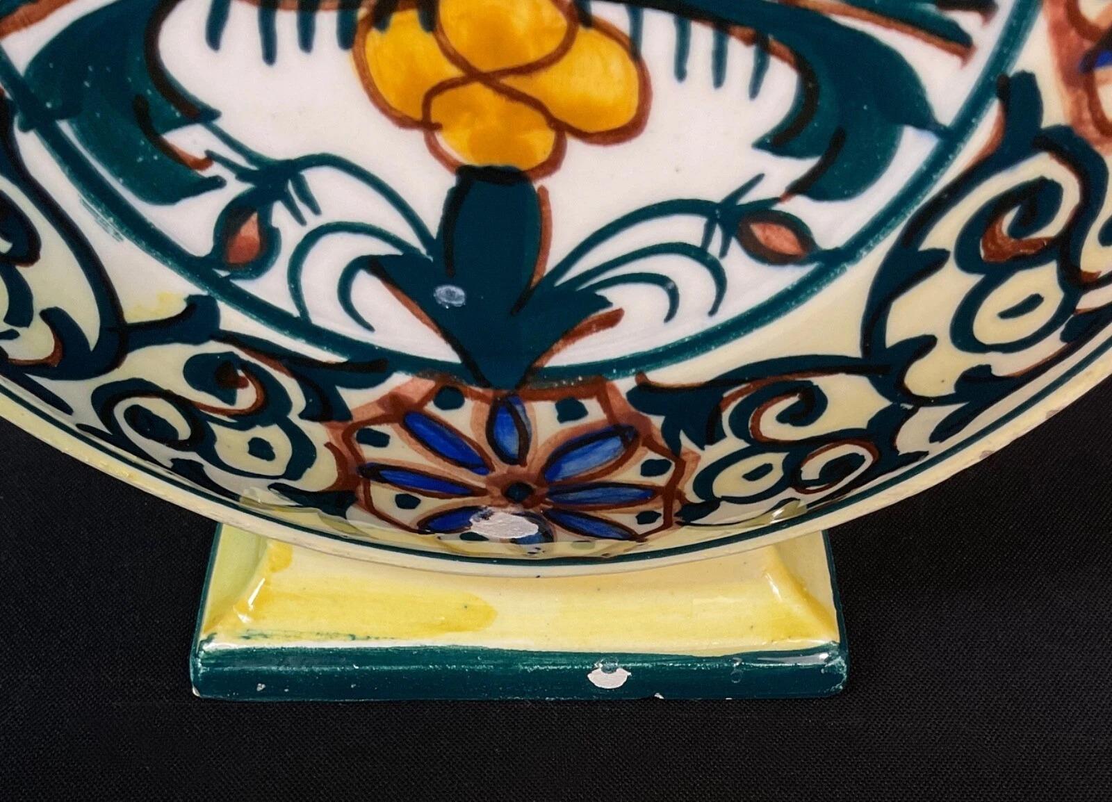 Vintage Hand-Painted Floral Keramik-Karaffe, Anfang des 20. Jahrhunderts - 2Y593 im Angebot 4