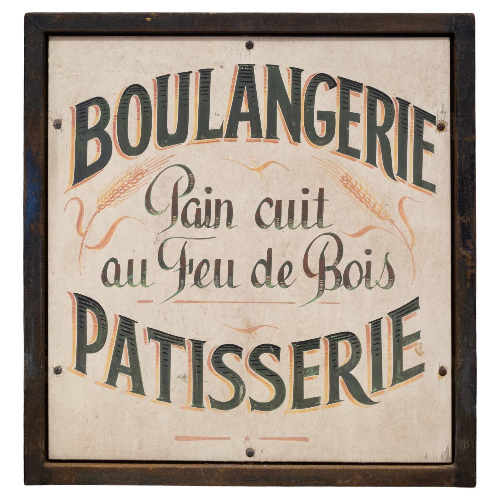 Vintage Hand Painted French Patisserie Sign c.1930-1940