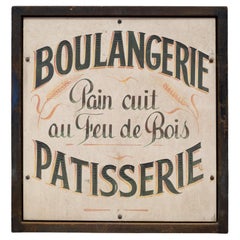 Vintage Hand Painted French Patisserie Sign c.1930-1940