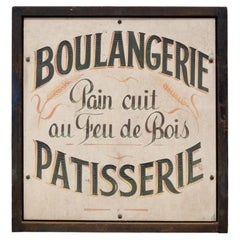 Vintage Hand Painted French Patisserie Sign c.1930-1940