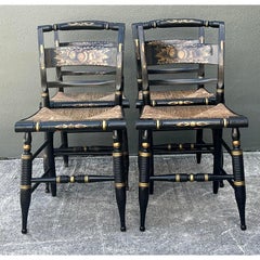 Vintage Hand Painted Hitchcock Chairs - Set of 4