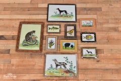 Vintage Hand Painted Indian Animal Pictures, 20th Century
