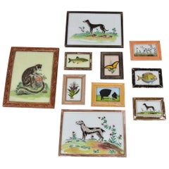 Vintage Hand Painted Indian Animal Pictures, 20th Century