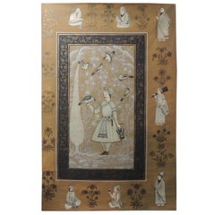Vintage Hand Painted Indian Portrait of a Noble Man