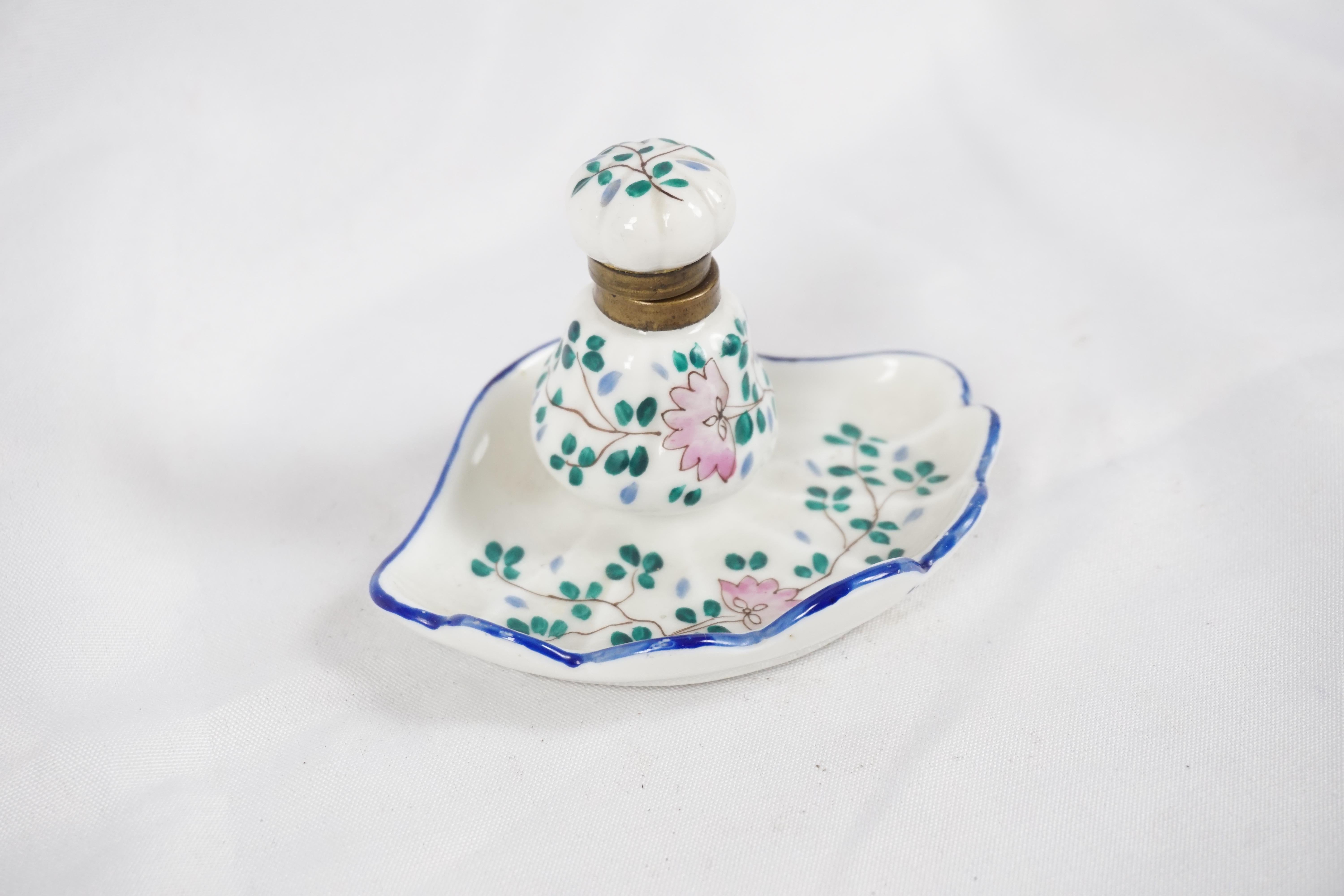 Scottish Vintage Hand Painted Inkwell, China Inkwell, Scotland For Sale