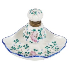 Vintage Hand Painted Inkwell, China Inkwell, Scotland