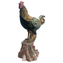 Vintage Hand Painted Italian Ceramic Rooster