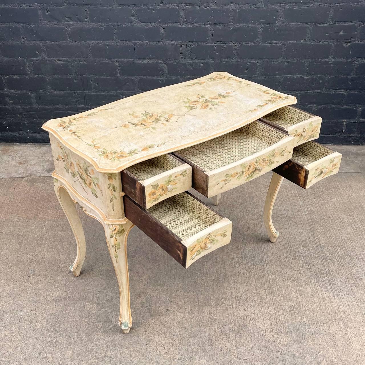 Other Vintage Hand-Painted Italian Provincial Style Desk