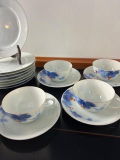 Vintage Hand Painted Japanese Porcelain Dinner Tea Service