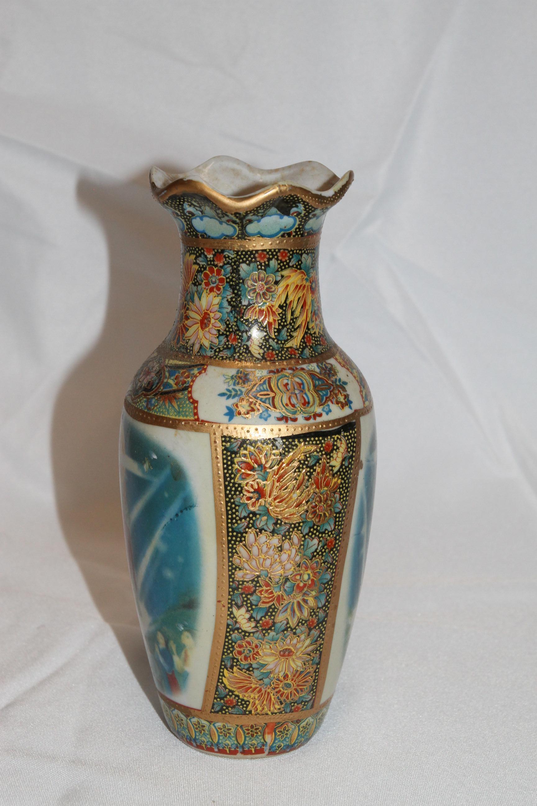 American Vintage hand-painted Jesus vase For Sale