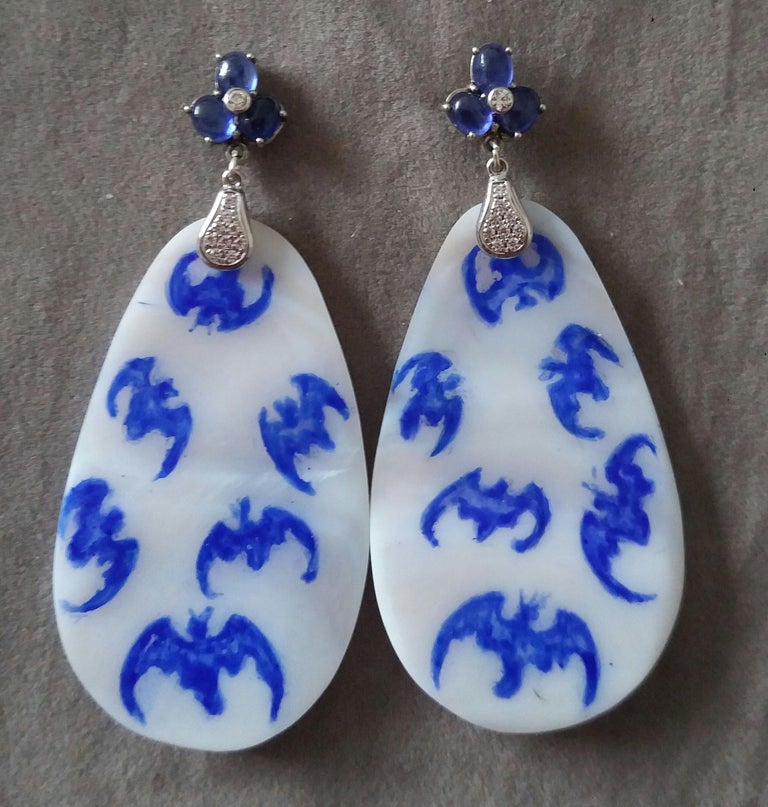 •MOSAIC• mother of pearl + gold dangle earrings
