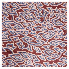 Vintage Pintado a Mano Nube Oriental Batik Textiles Indonesios Interiorismo