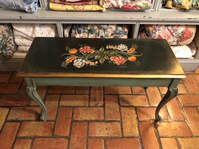 Vintage Hand Painted Piano Bench For Sale At 1stdibs