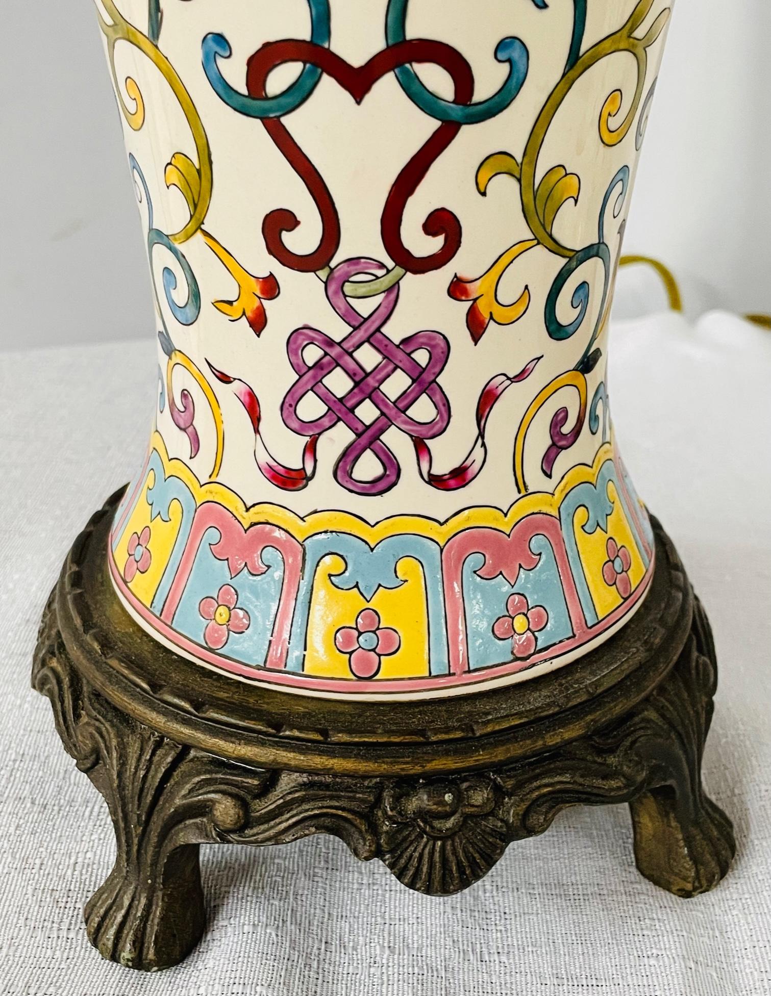 hand painted lamps porcelain