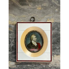 Vintage Hand-Painted Portrait Miniature