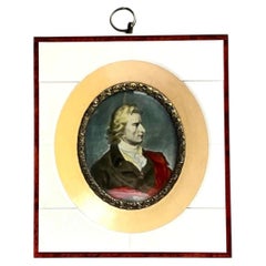 Vintage Hand-Painted Portrait Miniature