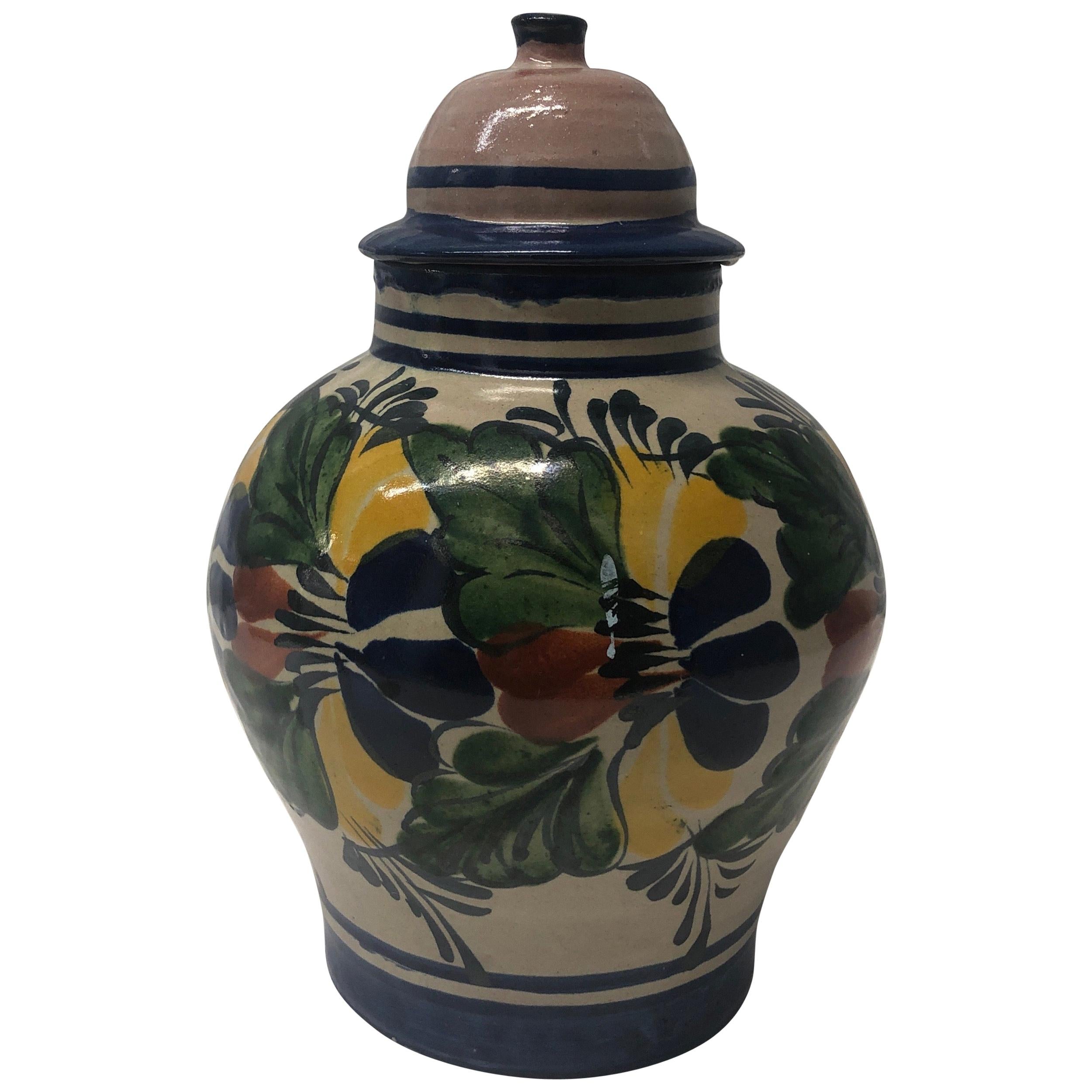 Vintage Hand Painted Glazed Ceramic Zebra Vase at 1stDibs