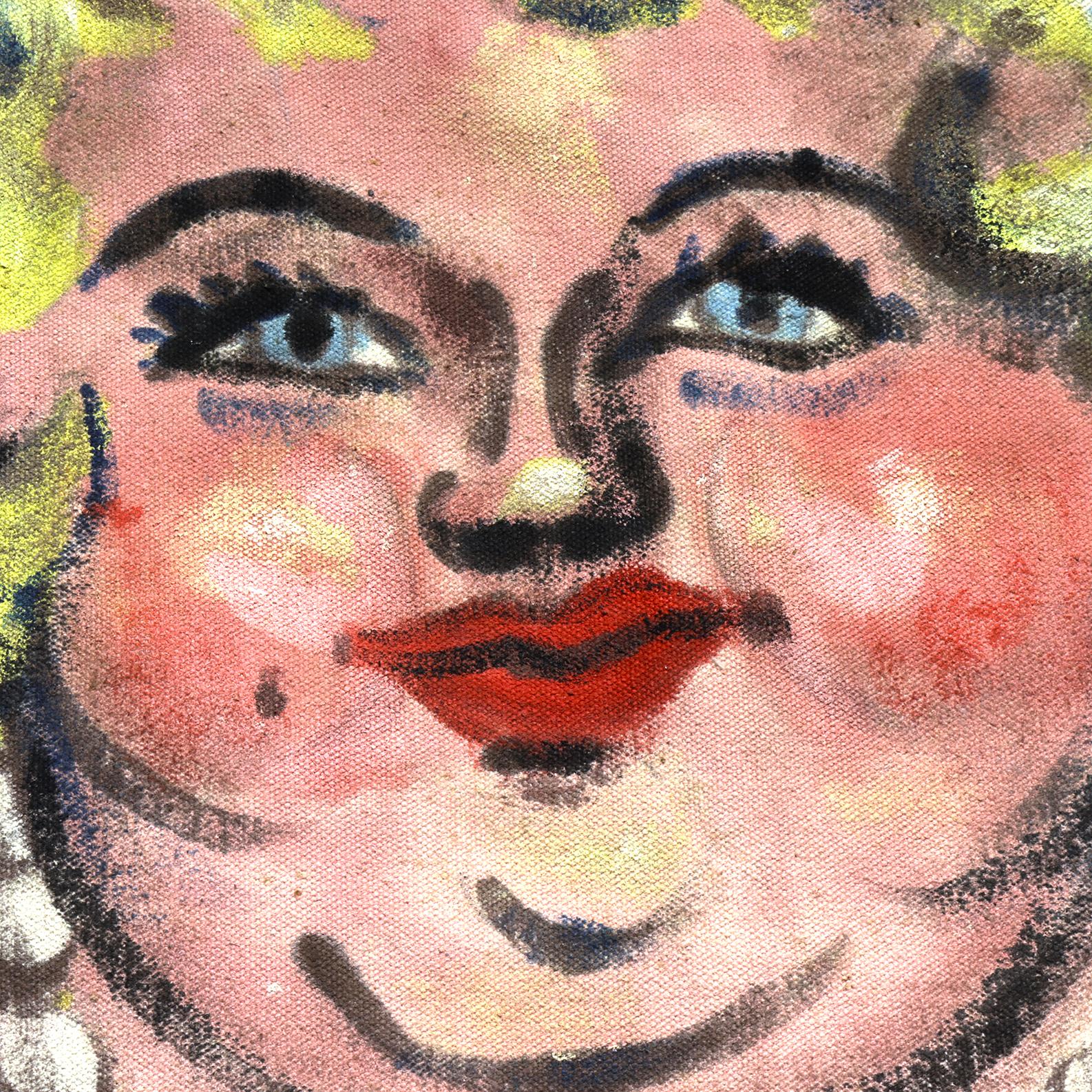 Other Vintage Hand-Painted Sideshow Canvas For Sale