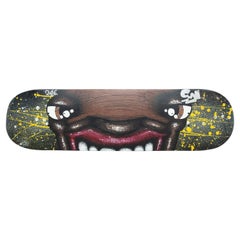 Skateboard vintage dipinto a mano, circa 1989