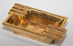 Vintage Hand-Painted Stangl 22 K. Gold Ashtray 1953