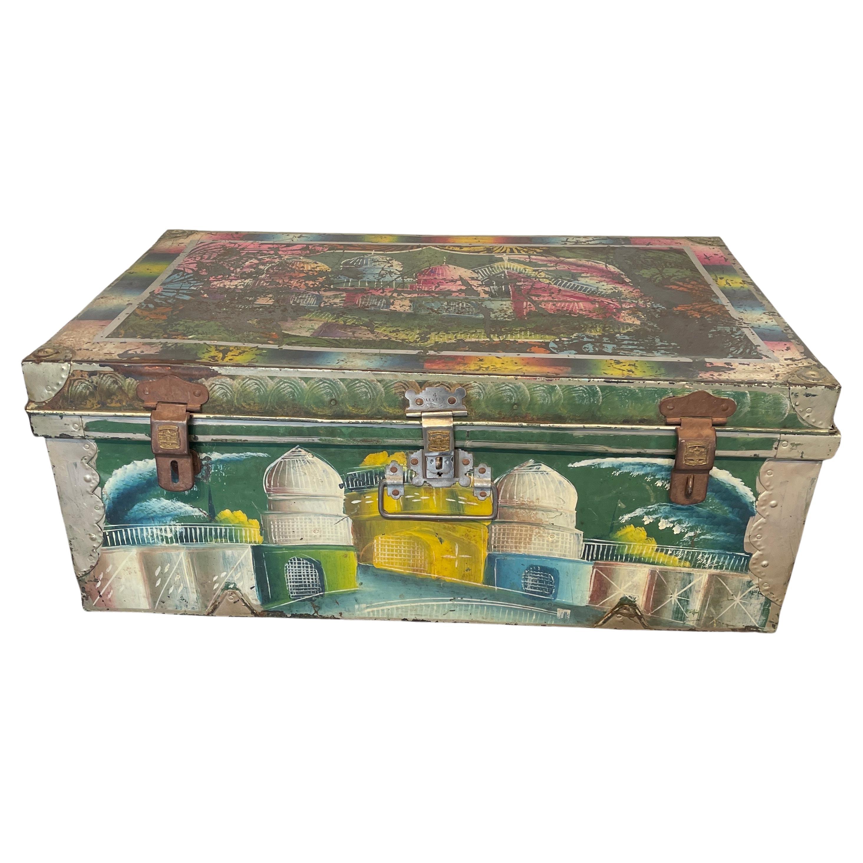 Painted Metal Suitcase 10