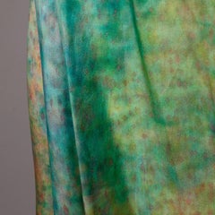 Vintage Hand Painted Tie Dye Silk Long Ombre Maxi Skirt