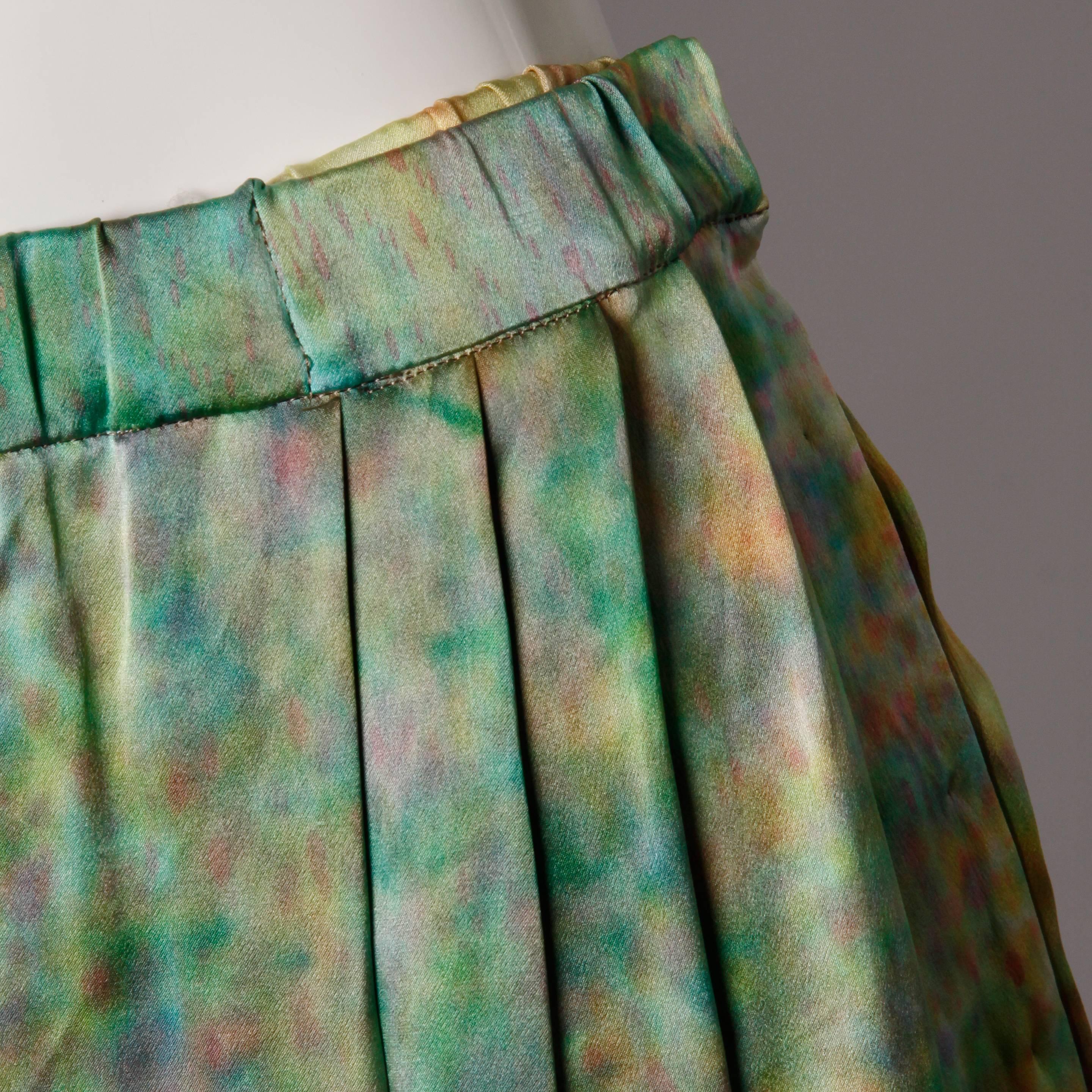 long silk maxi skirt