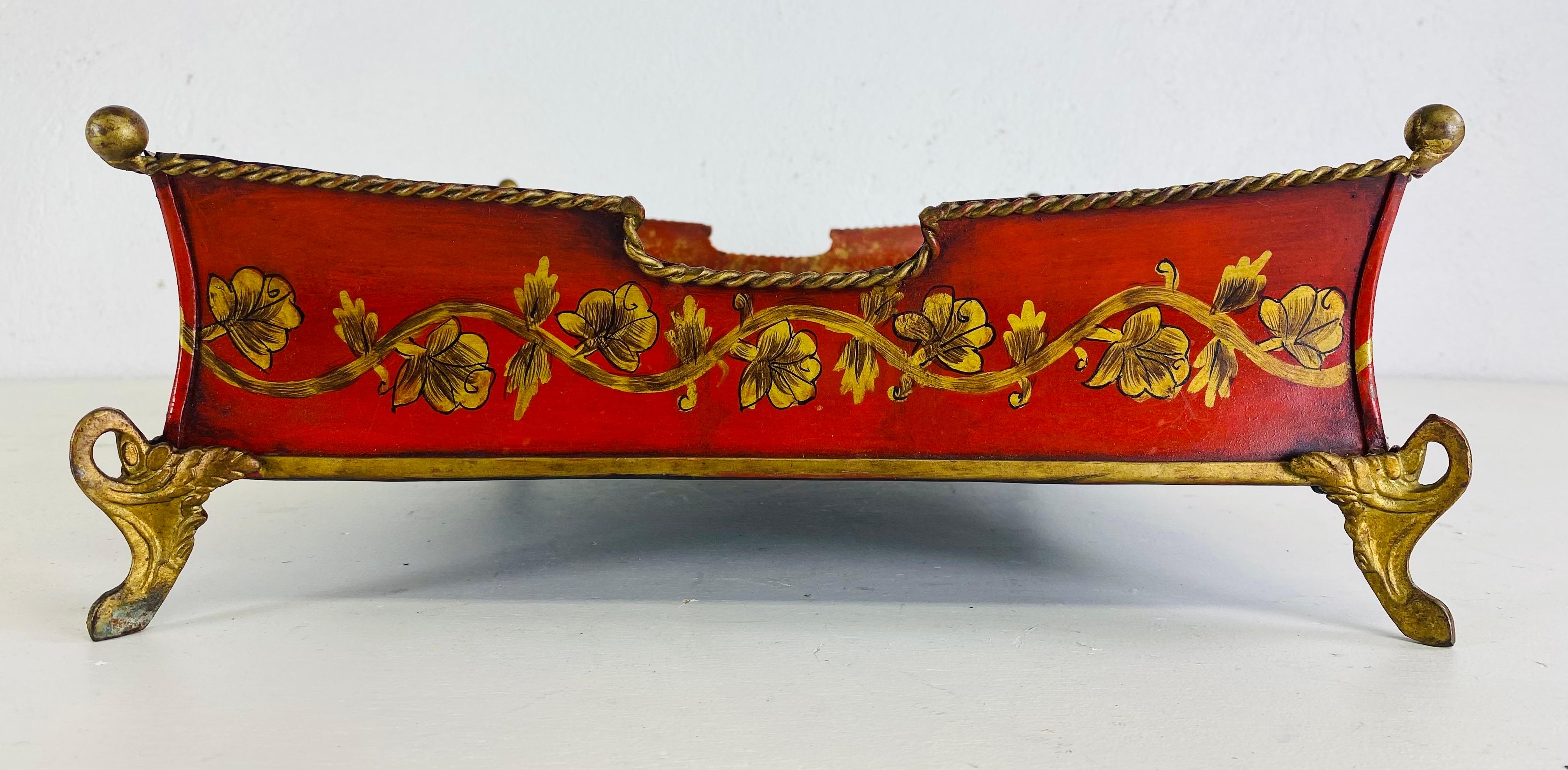 Bandeja de galera vintage pintada a mano en Bueno estado para la venta en Allentown, PA