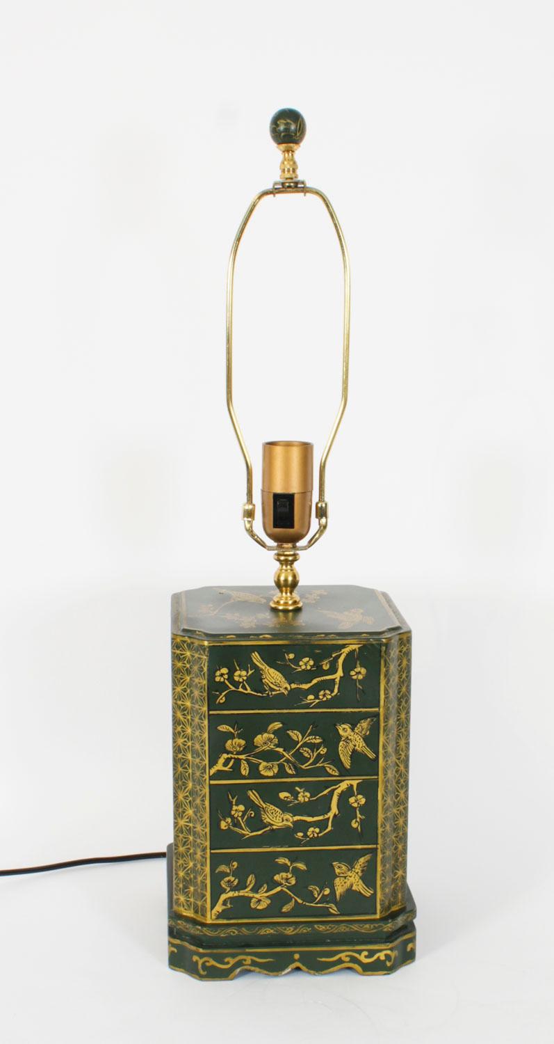 Lampada da tavolo in ceramica dipinta a mano della fine del XX secolo in vendita 3