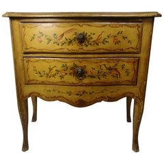 Antique Hand Painted Wooden Commode, Italian Style, 1930s Style
