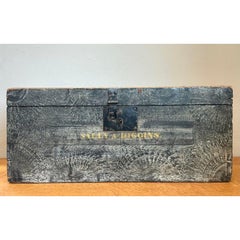 Vintage Hand Painted Wooden Trunk