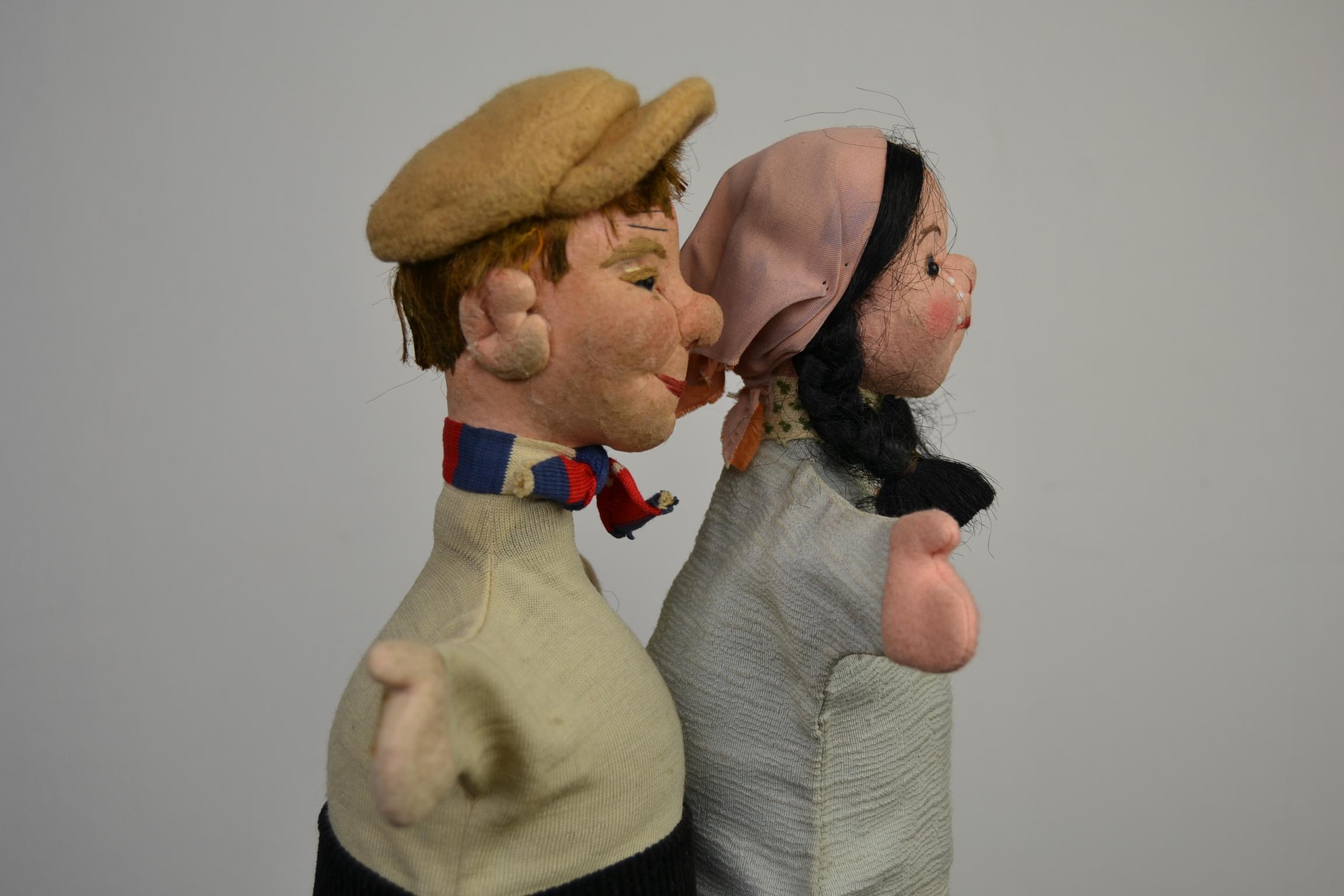 Vintage Hand Puppet Dolls, Marionette Dolls, Germany, 1950s 3
