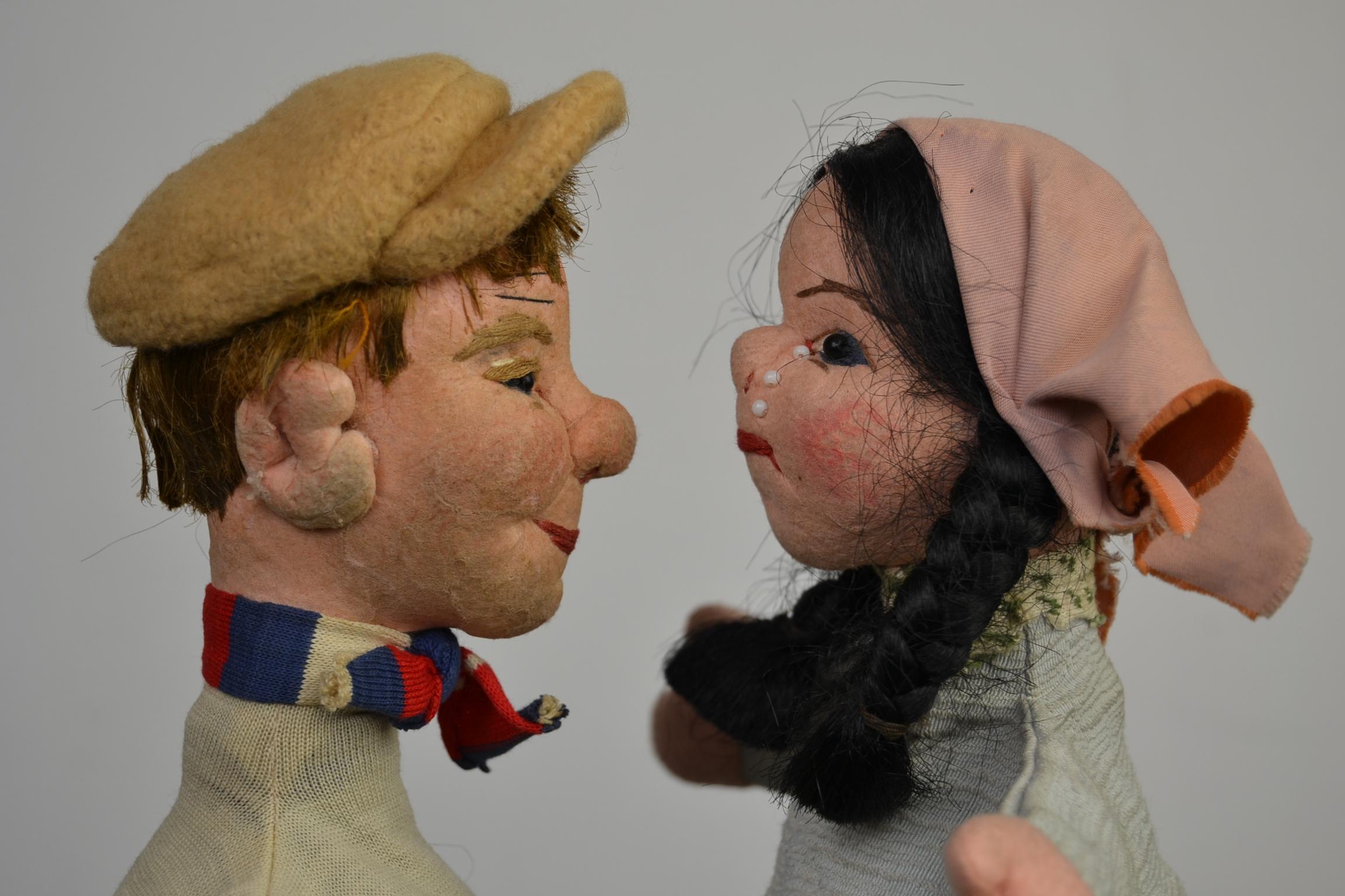 Vintage Hand Puppet Dolls, Marionette Dolls, Germany, 1950s 5