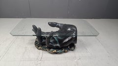 Vintage hand shaped coffee table, 1980s