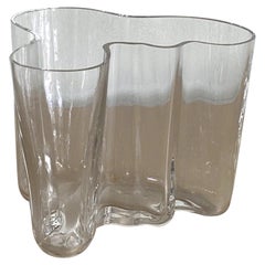 Vintage Hand Signed Clear Glass 3030 Iittala Alvar Aalto Savoy Vase